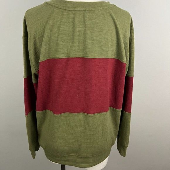 NWT VELVET‎ HEART Green Red Chunky Striped Crew Neck Sweater (XS) - Picture 5 of 8